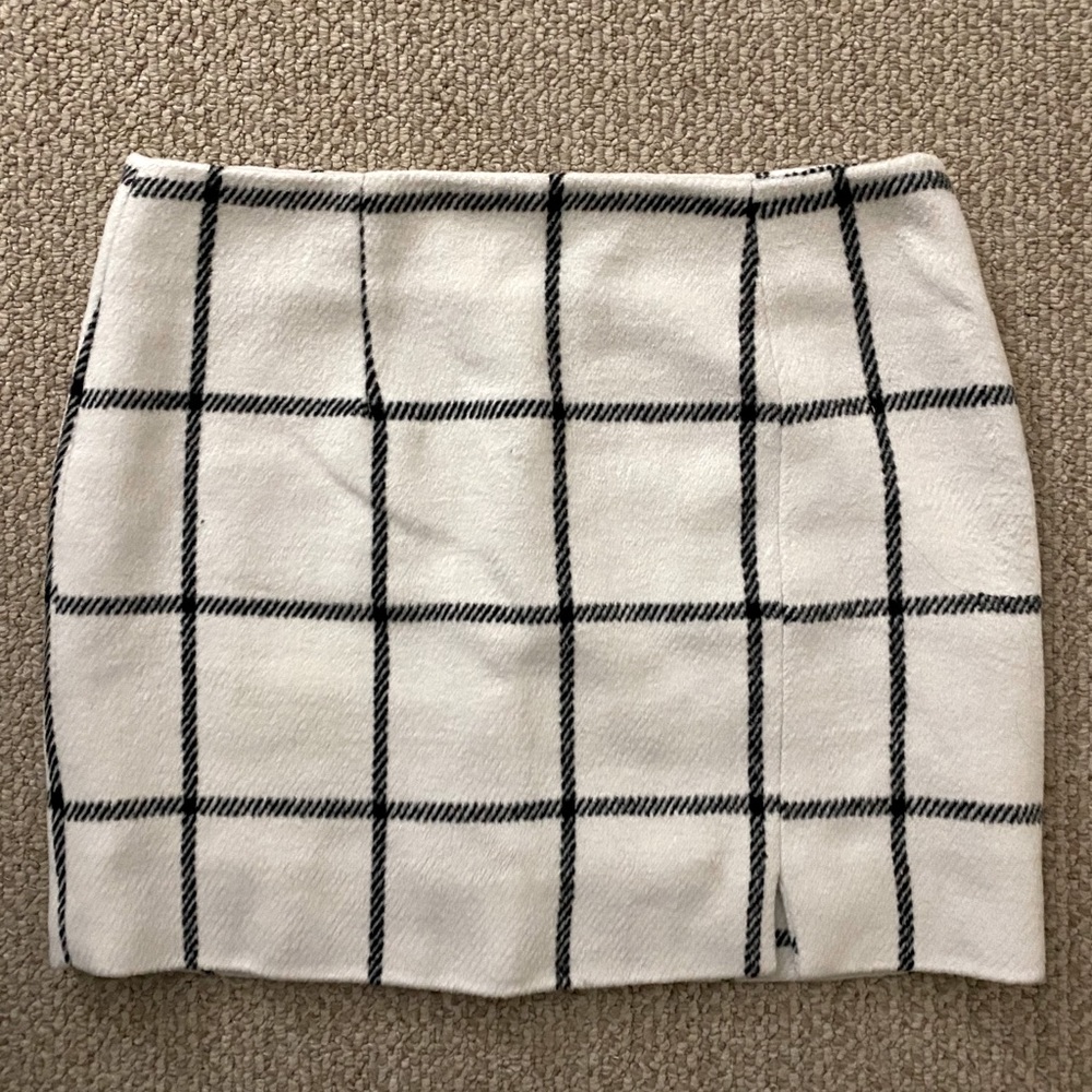 Window Pane Mini Skirt